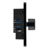 BG PCDDB81B Matt Blue Evolve 1 Gang 200W Intelligent Trailing Edge Dimmer Switch - Black Insert
