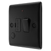 BG Nexus Matt Black 13A Flex Output Neon Switched Fused Connection Unit NFB53 with 35mm Steel Back Box