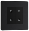 PCDMBTDS2B Front - This Evolve Matt Black double secondary trailing edge touch dimmer allows you to control your light levels and set the mood.