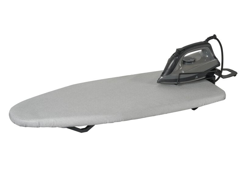 Corby Sutton Table Top Ironing Centre in Light Grey with 1600W Steam Iron (Y-879) - UK Plug