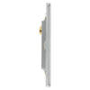 BG Screwless Brushed Steel Satin Single 2 Gang Brush Cable Wall Plate TV Black