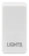 BG RRLTW Nexus Grid | White | 'LIGHTS' Rocker