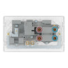 BG Evolve Pearlescent White 45A Switch 13A Switched Socket Cooker Control Unit PCDCL70W with 35mm Steel Back Box