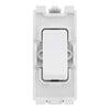BG RPCDW30 Evolve Grid White 20A 20AX 2 Way 2 Pole Switch Module