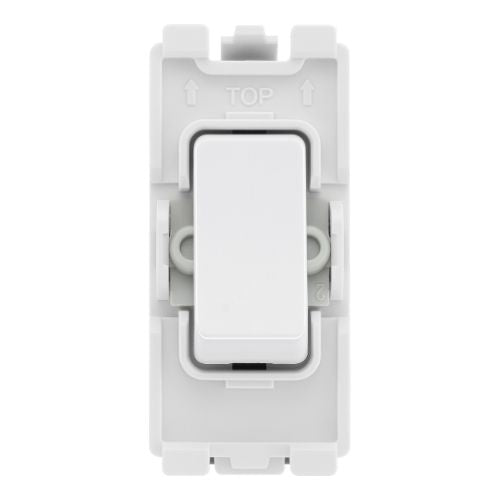 BG RPCDW30 Evolve Grid White 20A 20AX 2 Way 2 Pole Switch Module