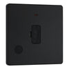 BG Evolve Matt Black 13A Flex Outlet Neon Unswitched Fused Connection Unit PCDMB54B with 35mm Steel Back Box