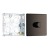BG Screwless Black Nickel 200W 2 Way Single Trailing Edge Dimmer Switch FBN81 with 25mm Steel Back Box