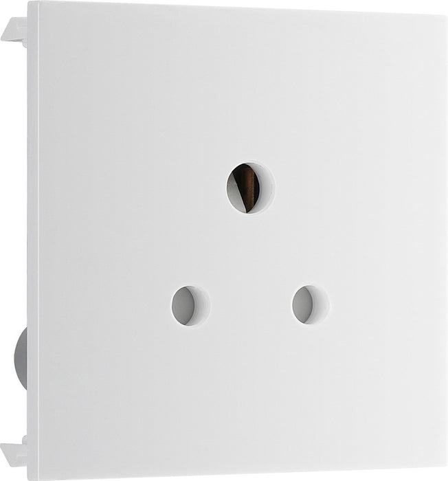 BG EM2ASW Euro Module 2A Round Pin Unswitched Socket - White