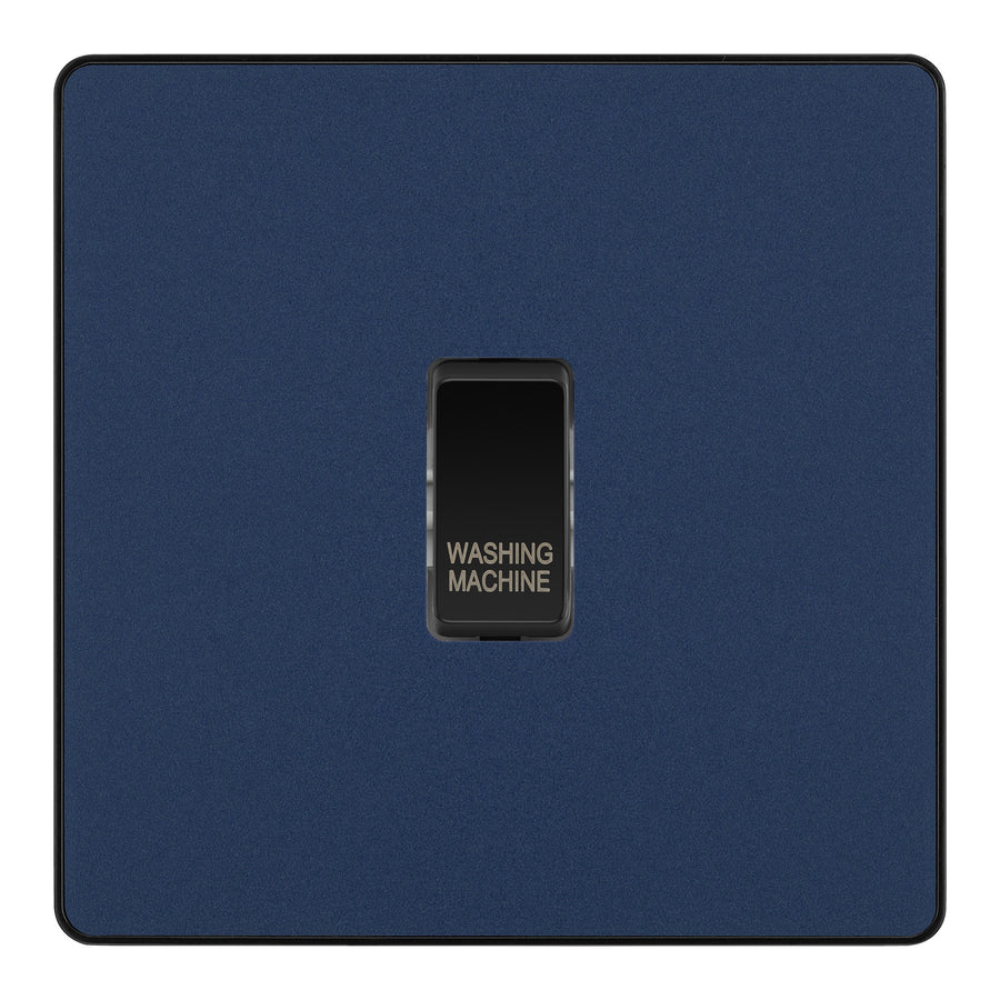 BG Evolve Matt Blue Custom Appliance Grid Switch 1 Gang Screwless