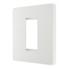 BG Evolve Pearlescent White 20AX 2 Way Emergency Lighting Test Key Switch - Key Included - Grey Insert