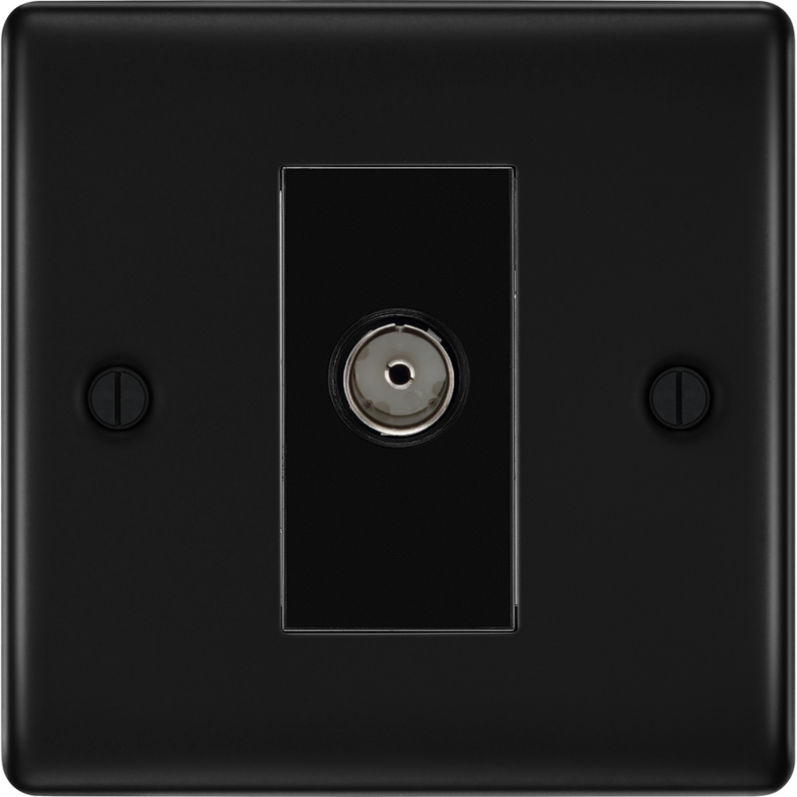BG Nexus Metal Matt Black Co-axial Socket NFB60B