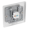 BG Nexus Brushed Steel 1 Gang RJ45 Single Data Outlet NBSRJ451 with 35mm Steel Back Box