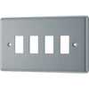 BG RMC4 Nexus Grid Metal Clad | 4 Module Front Plate