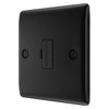 BG Nexus Matt Black 13A Unswitched Fused Connection Unit NFB54 with 35mm Steel Back Box