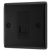 BG Nexus Matt Black 1 Gang RJ11 Single Data Outlet NFBRJ111 with 35mm Steel Back Box