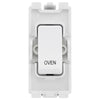 BG Evolve White RROVPCDW 20 Amp Double Pole Appliance Grid Switch Labelled Oven