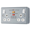 BG MC522ARCD Metal Clad 13A 2G SP Type A RCD Protection Switched Socket