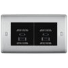 BG Brushed Steel 4G Faceplate with 45W USB A+C Charger Modules – Black Insert