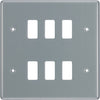 BG RMC6 Nexus Grid Metal Clad | 6 Module Front Plate