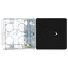 BG Screwless Matt Black 13A Unswitched 13A Fused Spur & Flex Outlet FFB55 with 35mm Steel Back Box
