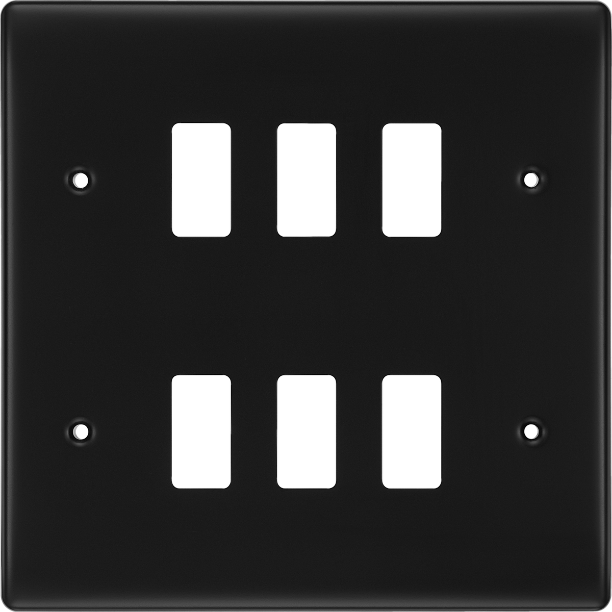 BG RNFB6 Nexus Metal Matt Black 6 Module Grid Front Plate– The ...