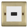 BG Nexus Antique Brass 1 Gang HDMI Socket White Insert
