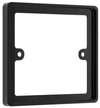 BG Nexus Black 1 Gang Single 10mm Depth Spacer Frame Square Back Box Plate
