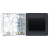 BG Evolve Matt Grey 1G Wide Rocker Light Switch PCDMG12WB with 35mm Steel Back Box