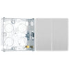 BG Evolve Brushed Steel 2 Way Double Edge to Edge Rocker Switch PCDBS42EW with 25mm Steel Back Box