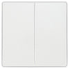 BG Evolve Pearlescent White 2 Gang 2-Way 20A Edge to Edge Rocker Light Switch | PCDCL42EW