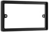 BG Nexus Black 2 Gang Double 10mm Depth Spacer Frame Rectangle Back Box Plate