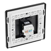 BG Evolve Black Chrome RJ45 Cat6 Single Data Outlet PCDBCRJ451B with 35mm Steel Back Box