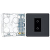 BG Evolve Matt Grey Single Master Touch Dimmer Switch PCDMGTDM1B with 35mm Steel Back Box