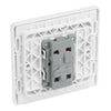 BG Evolve Brushed Steel 1 Gang 20A 16AX Intermediate Light Switch PCDBS13W with 35mm Steel Back Box
