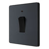 BG Evolve Matt Grey 20A Double Pole Switch with Neon PCDMG31B with 35mm Steel Back Box