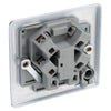 BG Nexus Polished Chrome 13A Unswitched Spur + Cable Outlet NPC55 with 35mm Steel Back Box