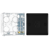 BG Nexus Matt Black 13A Unswitched Fused Connection Unit NFB54 with 35mm Steel Back Box
