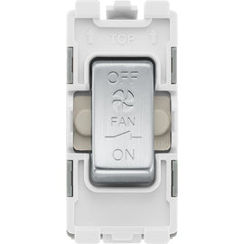 BG RBS15 Nexus Grid Brushed Steel 10A 3 Pole Fan Isolator Switch Module