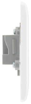 BG 828 Moulded Round Edge | White | 1 Gang 2A Unswitched Round Pin Socket