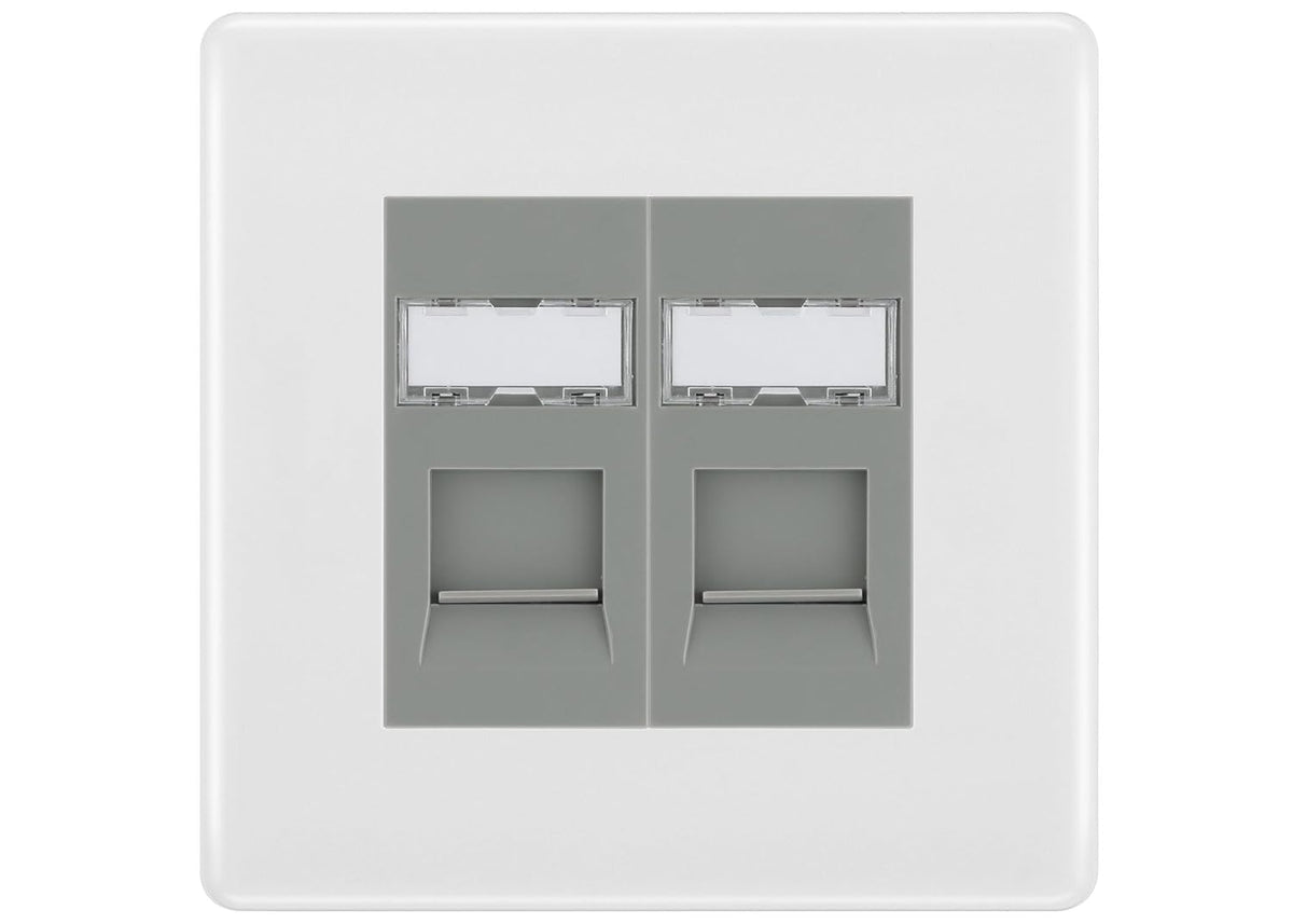 BG Nexus White Moulded 2 Gang RJ45 Data Socket NWMRJ452G ...– The ...