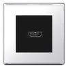 BG Screwless Polished Chrome HDMI Socket Black insert