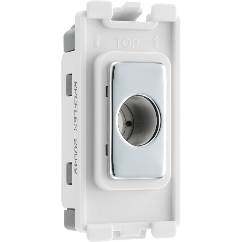 BG RPCFLEX Nexus Grid Polished Chrome 10mm Flex Outlet Module