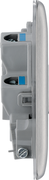 NBS55 Side - This 13A fused and unswitched connection unit from British General provides an outlet from the mains containing the fuse ideal for spur circuits and hardwired appliances.