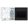 BG Evolve Matt Black 1G Wide Rocker Light Switch PCDMB12WB with 35mm Steel Back Box