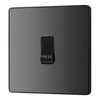 BG Evolve Black Chrome 10AX 1 Way Press Switch PCDBC14B with 35mm Steel Back Box