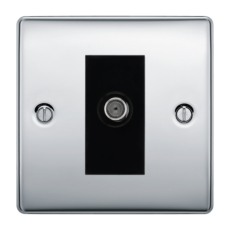 BG Nexus Metal Polished Chrome Satellite Socket NPC64B