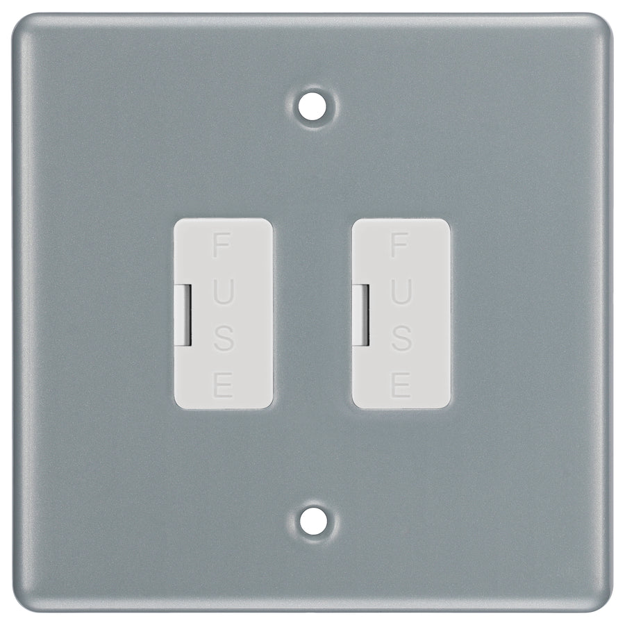 BG Metal Clad 2 Gang Unswitched Fused Spur 13 Amp Connection Unit