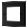 BG Nexus Matt Black 45W USB Wall Socket Euro Module USB-A & C - Grey Insert