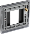 BG NFBEMS1 Nexus Metal Matt Black 25x50 Aperture Single Square Euro Module Front Plate