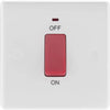 BG 874 Moulded Round Edge | White | 1 Gang 45A 2 Pole Neon Cooker Switch